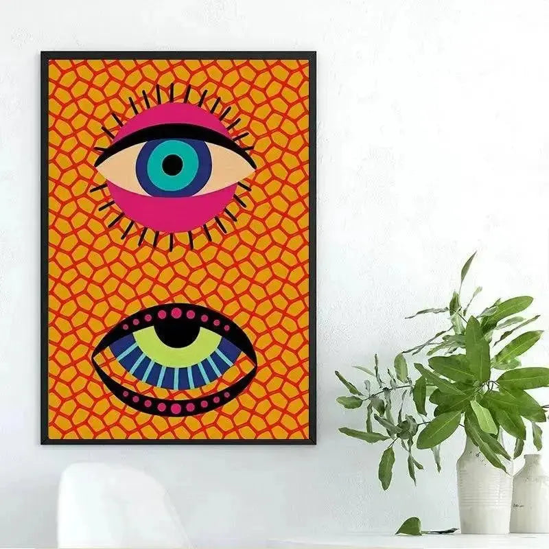 Mysterious Gaze Abstract Eye Canvas Wall Art - Evil Eye - Mystic Soul Jewelry
