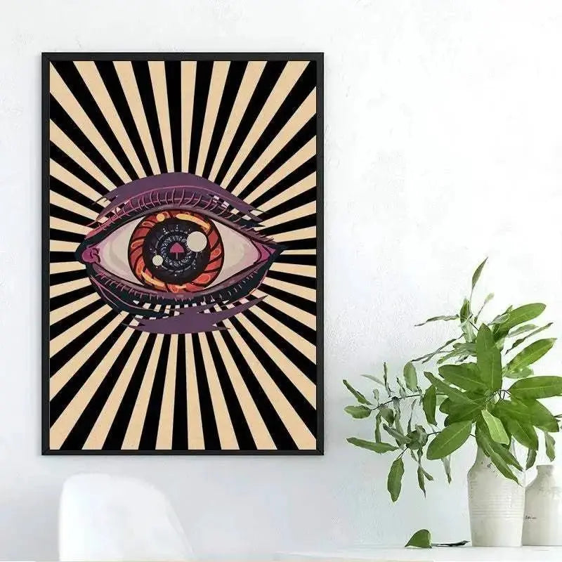 Mysterious Gaze Abstract Eye Canvas Wall Art - Evil Eye - Mystic Soul Jewelry