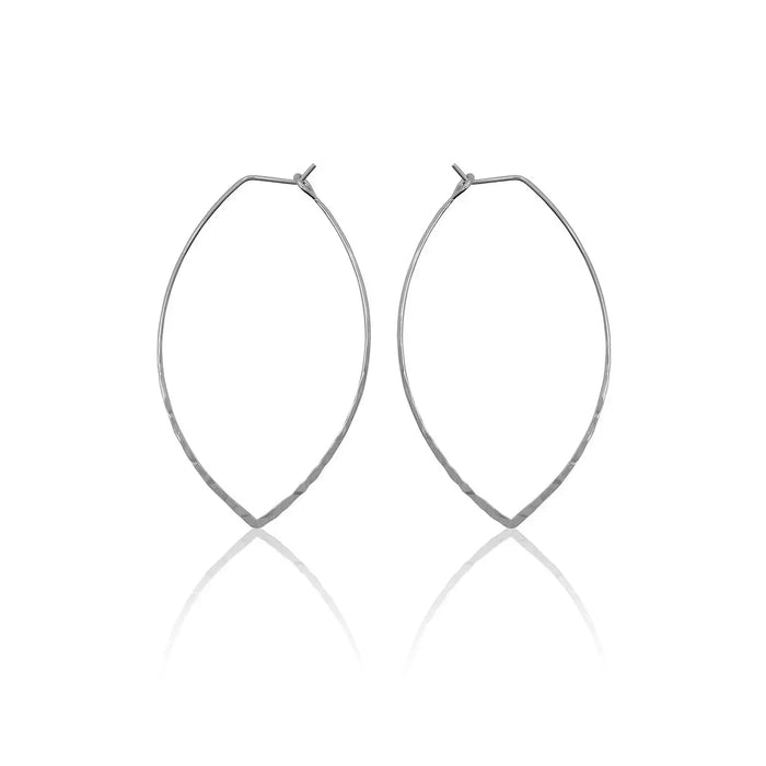 Oval Hammered Hoops - Mystic Soul Jewelry