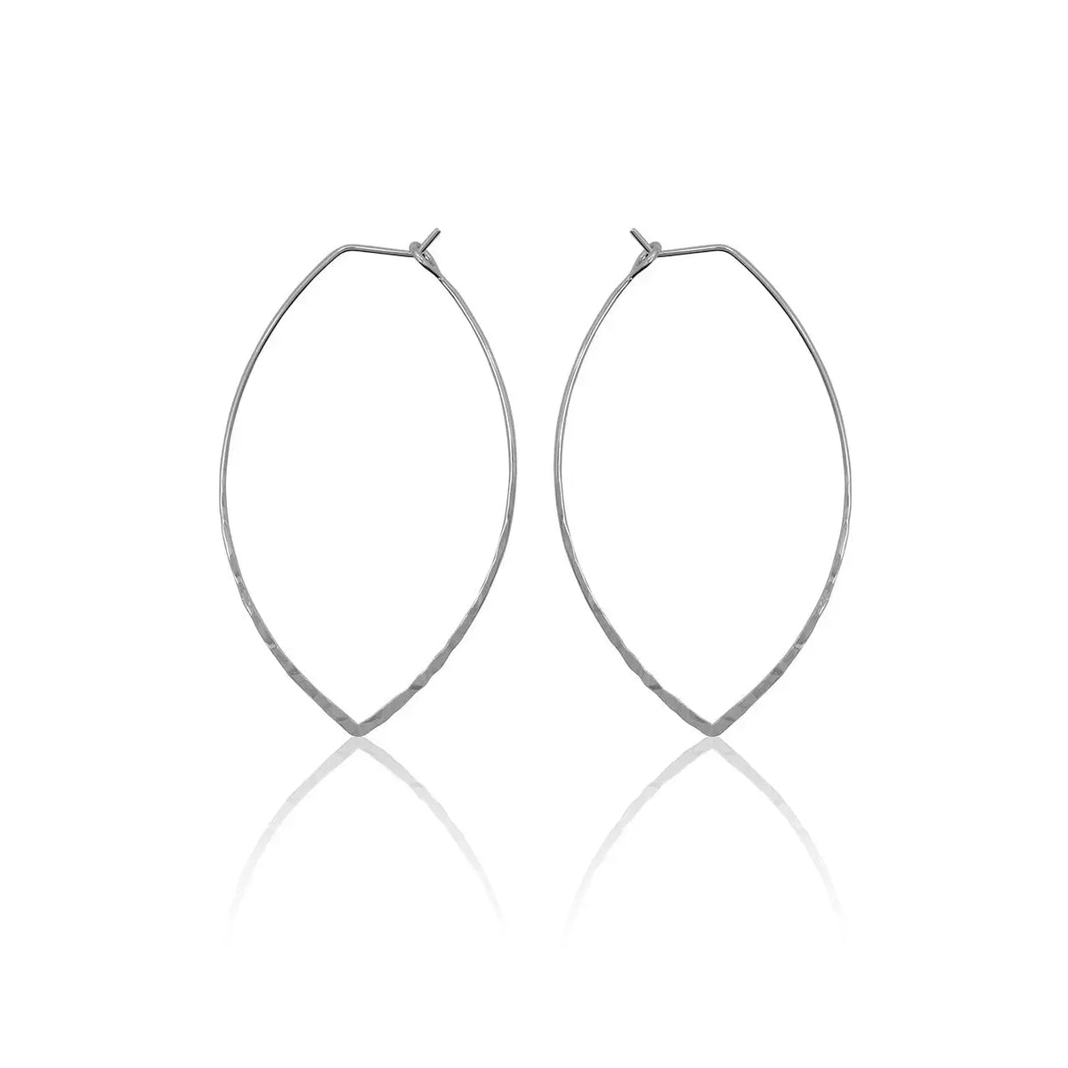 Oval Hammered Hoops - Mystic Soul Jewelry