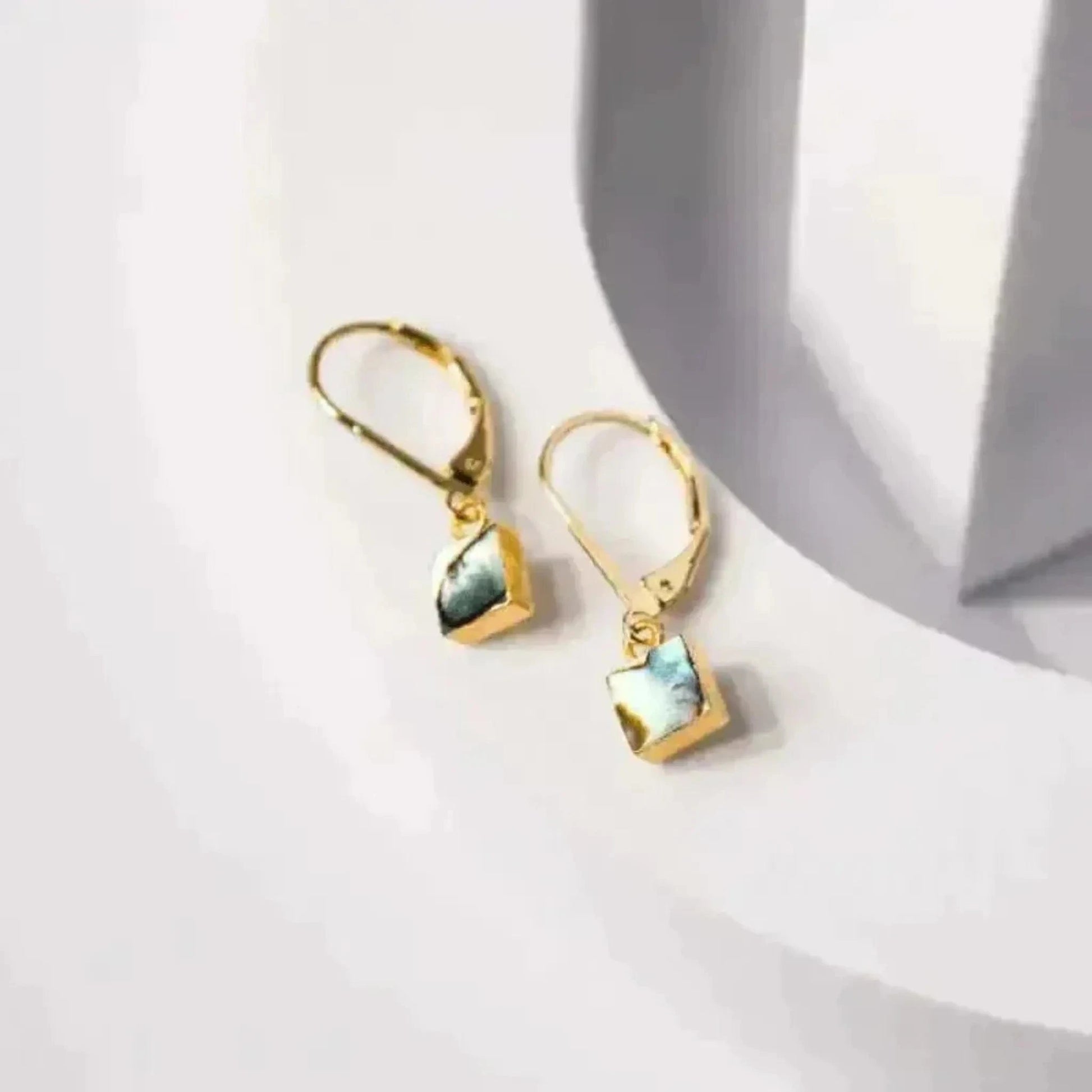 shell earrings in gold