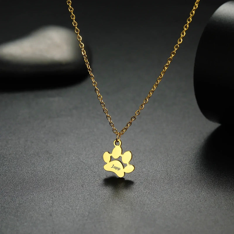 Paw Print Necklace | Custom Pet Jewelry | Multiple Paw Designs | Mystic Soul - Mystic Soul Jewelry