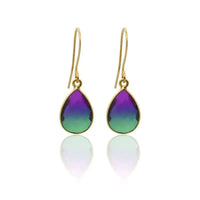 Peacock Aura Drop Earrings - Short - Mystic Soul Jewelry