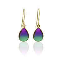 Peacock Aura Drop Earrings - Short - Mystic Soul Jewelry