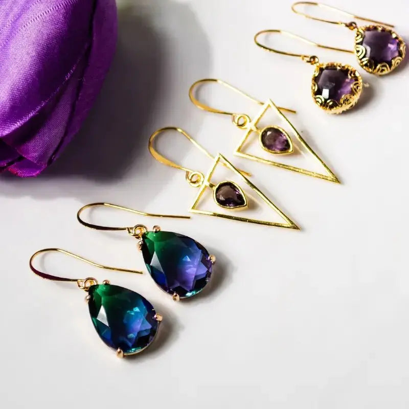 NEW Peacock Aura Drop Earrings - Mystic Soul Jewelry