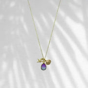 Peacock Aura Starfish Clam Shell Necklace | Ocean Element