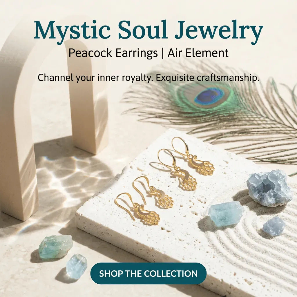 peacock gold earrings 
