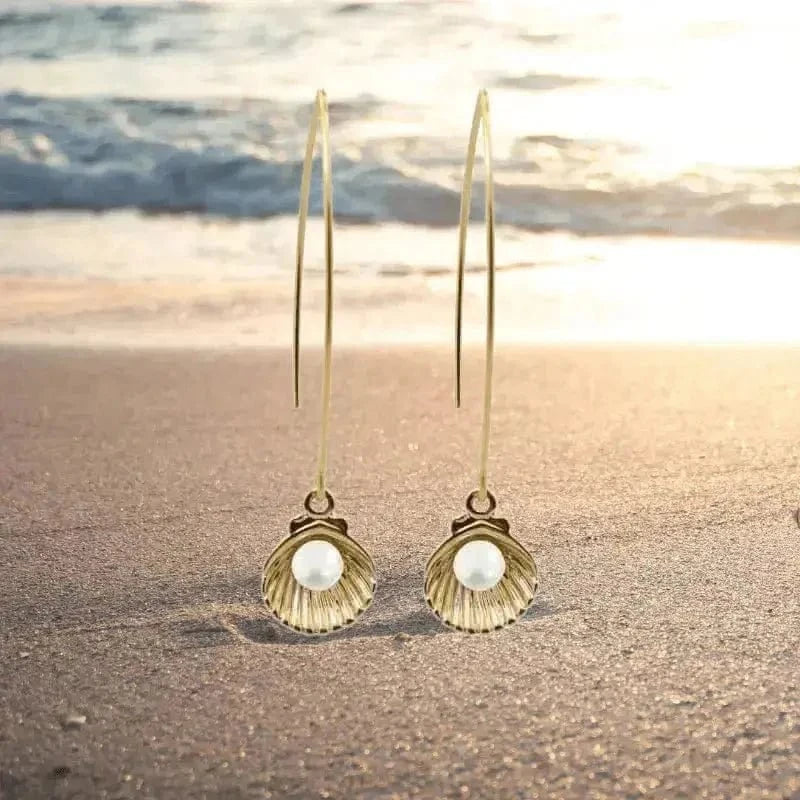 Pearl in Shell Earrings - Mystic Soul Jewelry