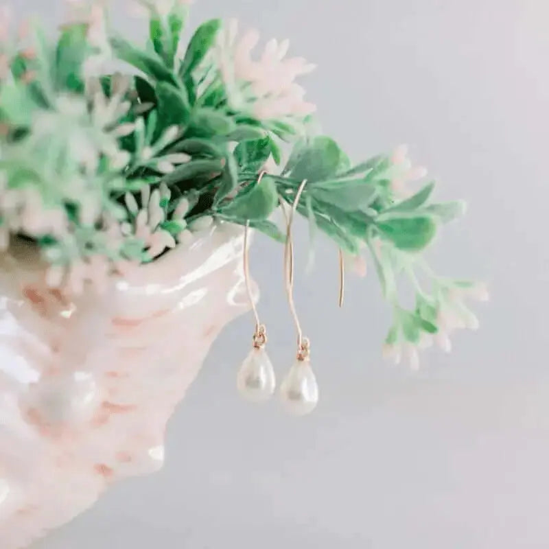 Pearl Earrings: Long Drops - Mystic Soul Jewelry