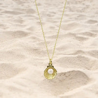 Pearl in Shell Gold Necklace - Mystic Soul Jewelry