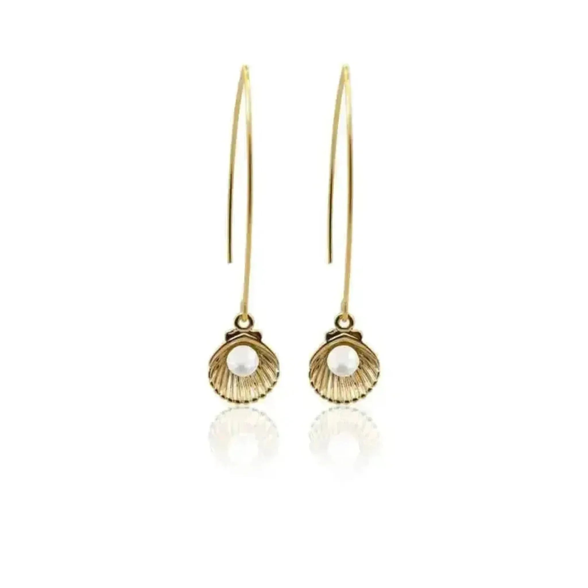 pearl in shell earrings