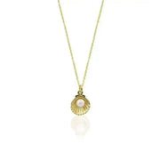 pearl in shell necklace