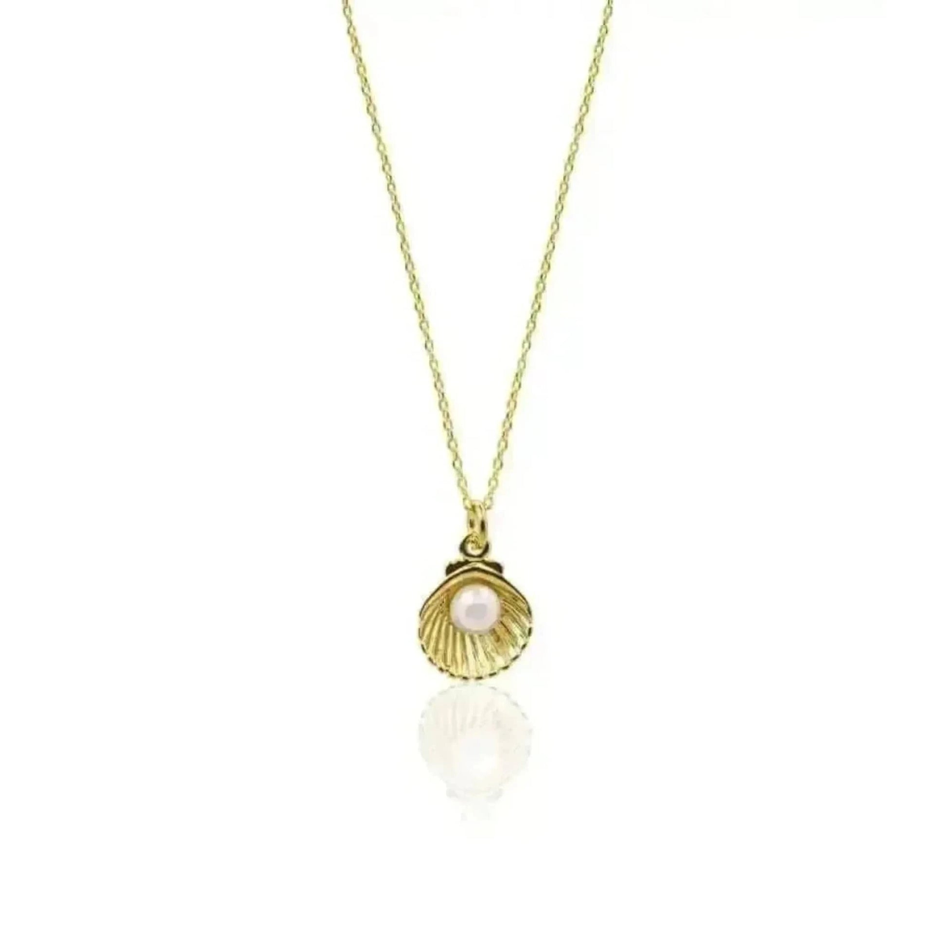 pearl in shell necklace