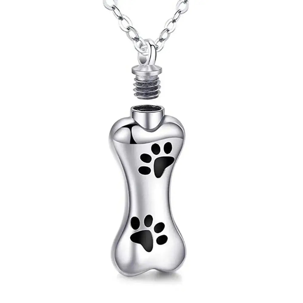 Personalized Dog Bone Urn Necklace | Memorial Jewelry | Mystic Soul - Mystic Soul Jewelry