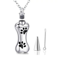 Personalized Dog Bone Urn Necklace | Memorial Jewelry | Mystic Soul - Mystic Soul Jewelry