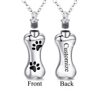 Personalized Dog Bone Urn Necklace | Memorial Jewelry | Mystic Soul - Mystic Soul Jewelry