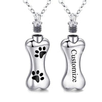 Personalized Dog Bone Urn Necklace | Memorial Jewelry | Mystic Soul - Mystic Soul Jewelry