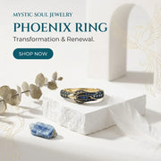 phoenix ring blue gold fire element