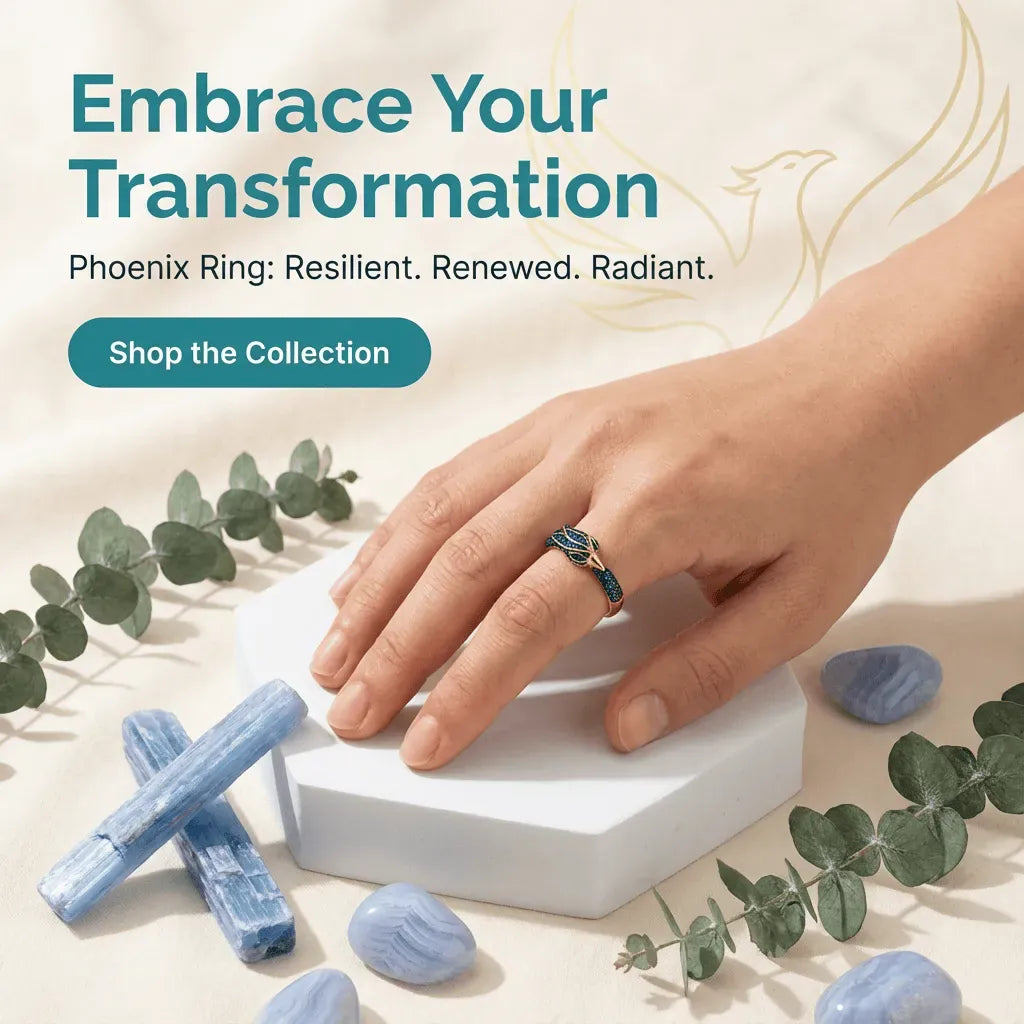 phoenix ring blue gold lifestyle