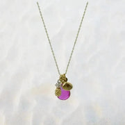 Pink Aura Pineapple Necklace