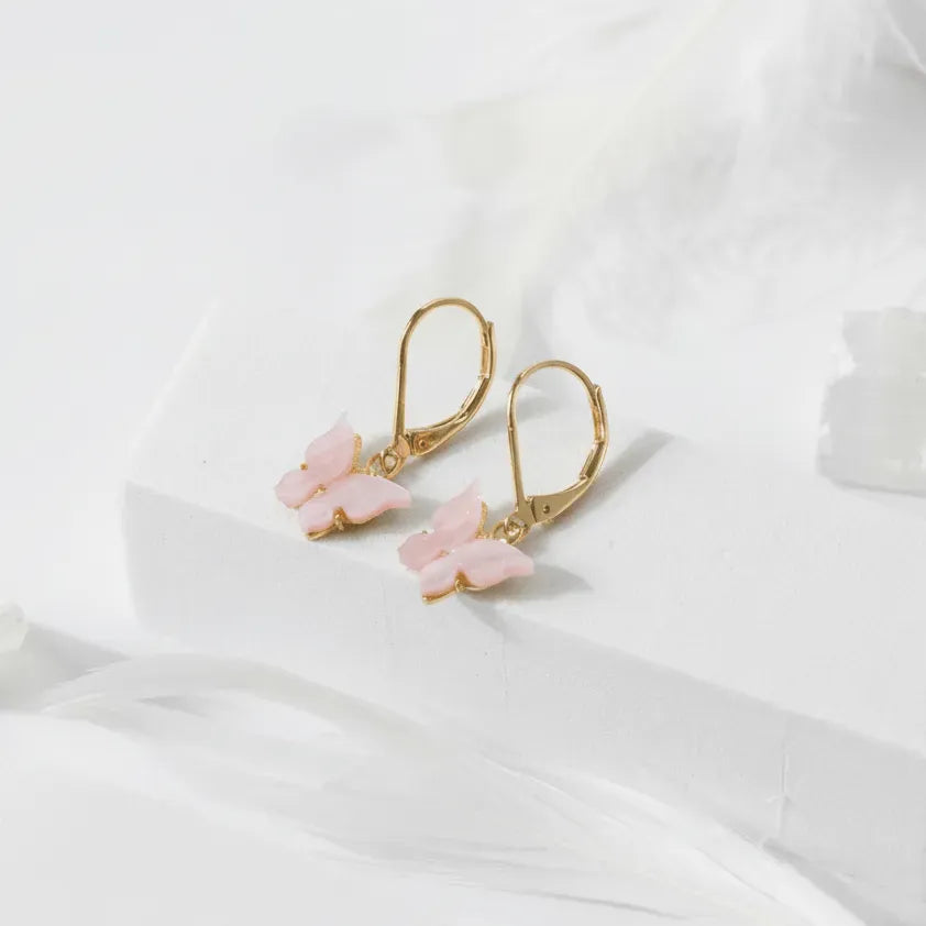 pink_butterfly_earrings_gold leaverback