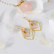 Pink Chalcedony Teardrop Earrings