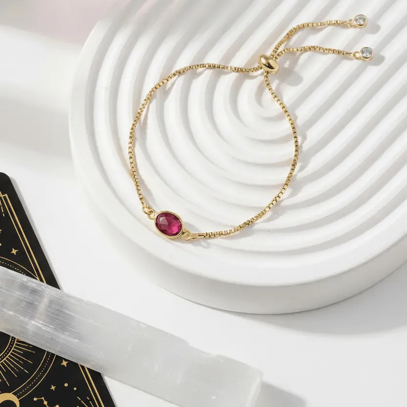 pink_tourmaline_bracelet_gold jewelry