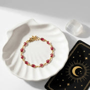 pink tourmaline small chain bracelet with benefits