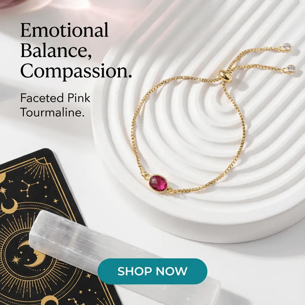 pink tourmaline bracelet gold with benefits