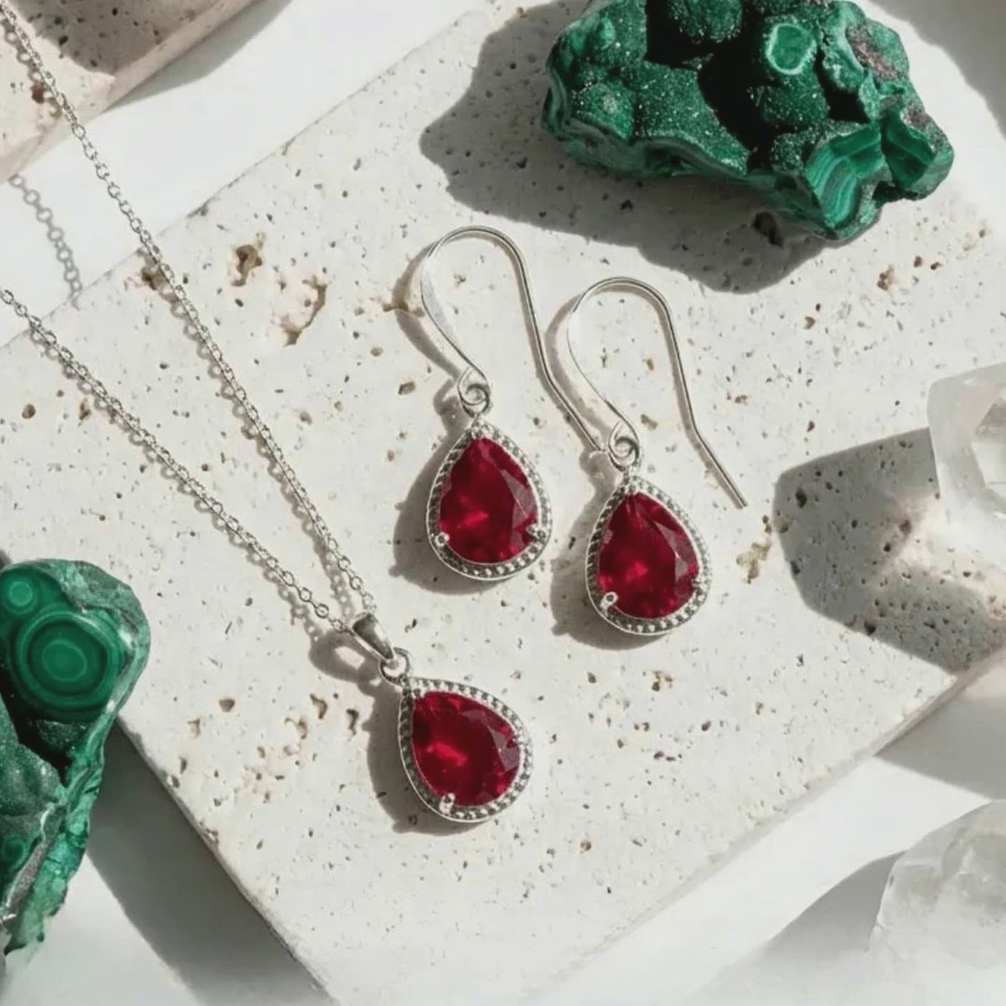 Load video: Red Exquisite Necklace | July Birthstone