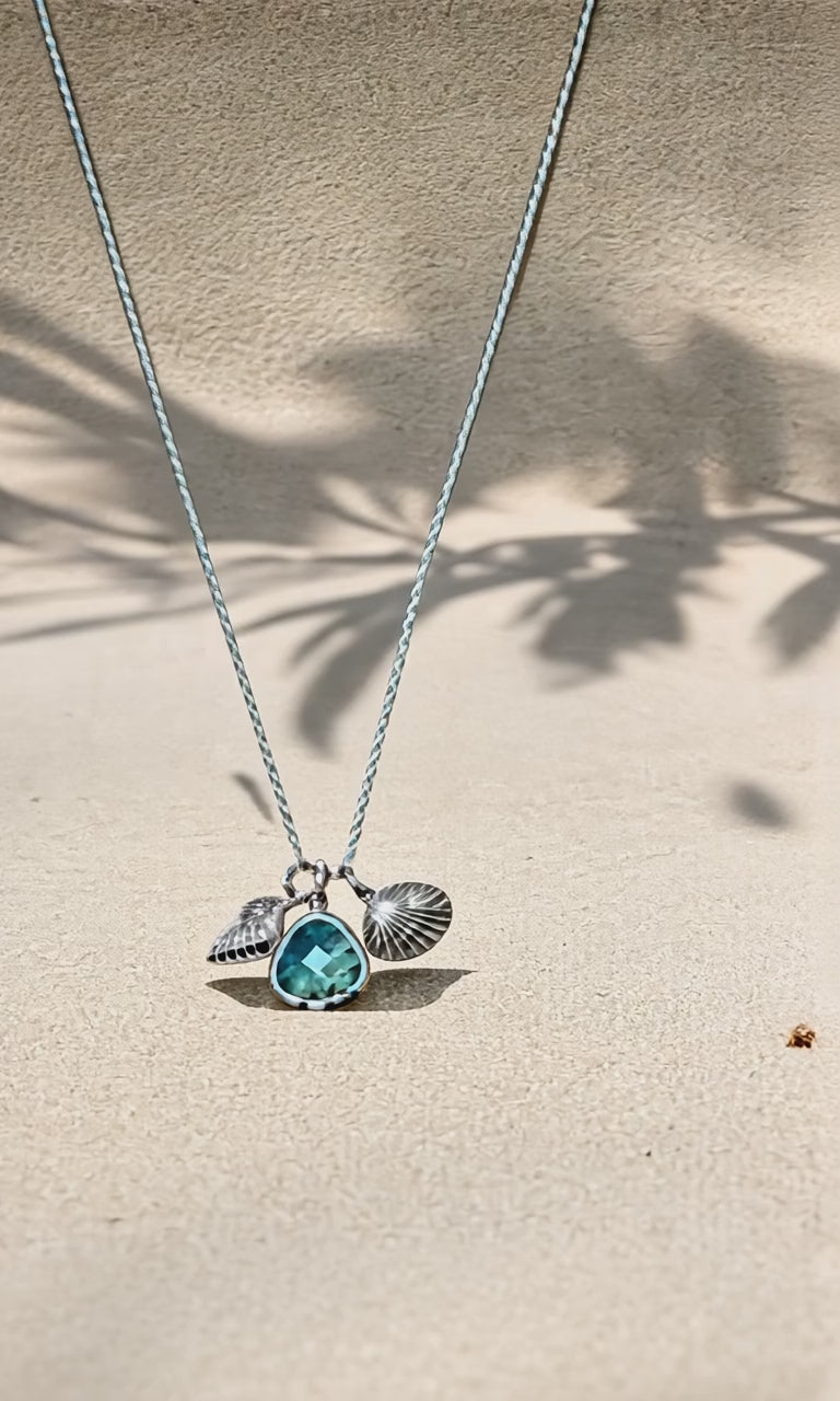 Aqua Mini Drop Crystal Shell | Ocean Inspired Jewelry