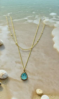 Exquisite Aquamarine Necklace Beach Jewelry - Mystic Soul Jewelry