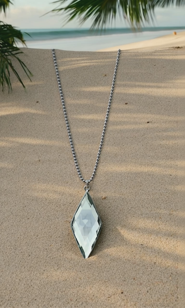 Aqua Spike Long Necklace  | Ocean Design