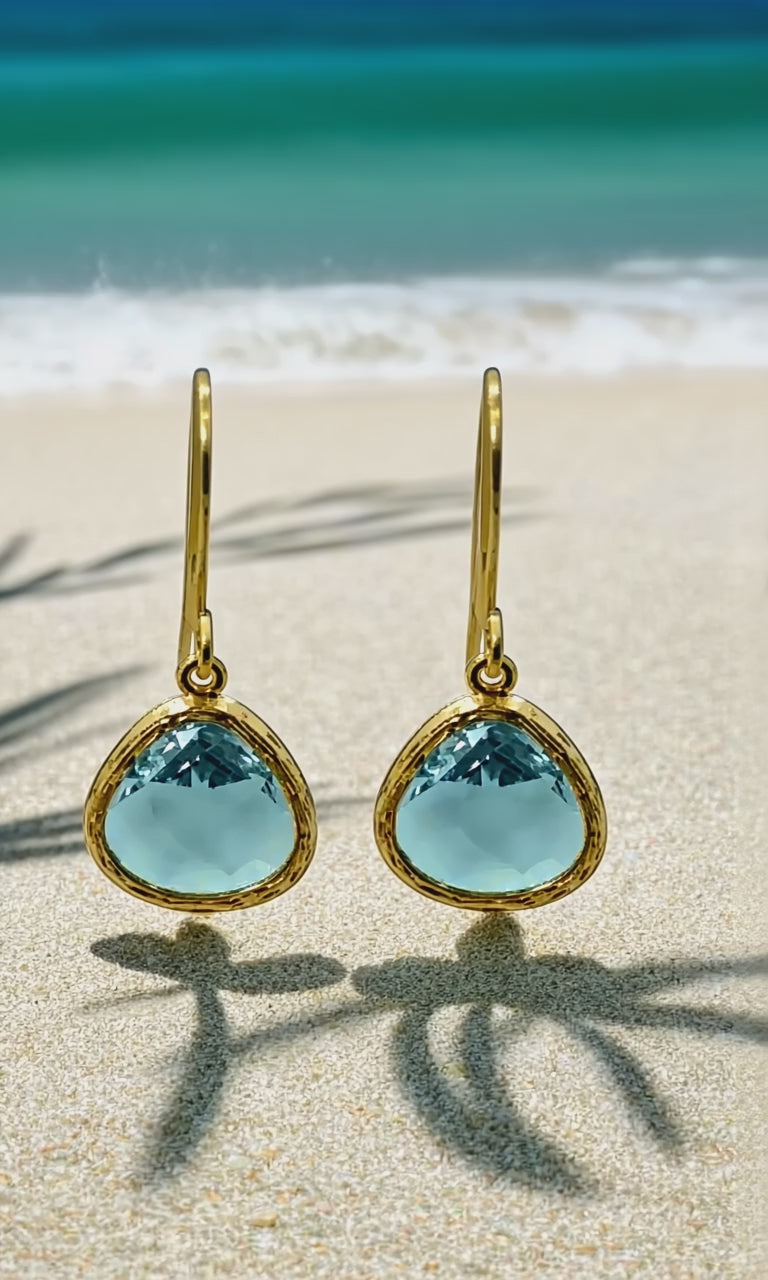 Aqua Mini Drop Earrings