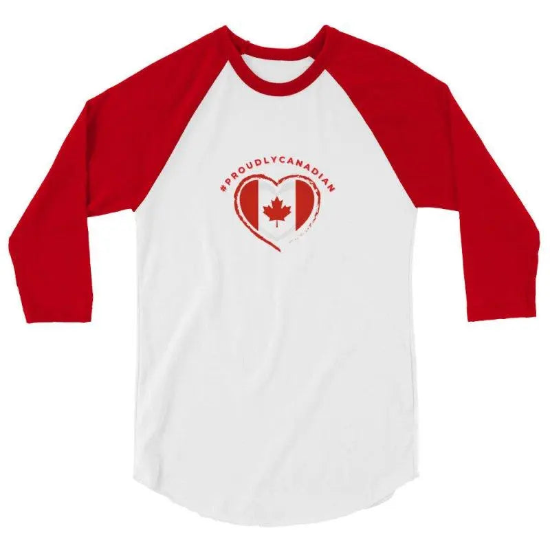 Proudly Canadian Maple Heart Raglan T-Shirt - Mystic Soul Jewelry