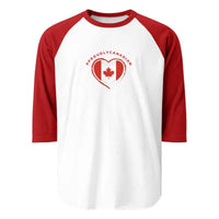 Proudly Canadian Maple Heart Raglan T-Shirt - Mystic Soul Jewelry