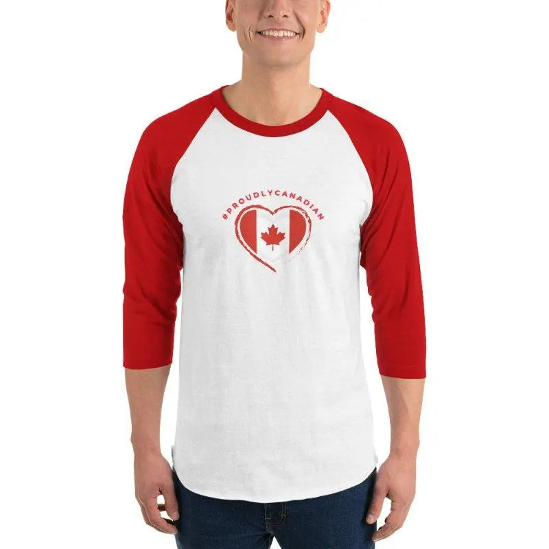 Proudly Canadian Maple Heart Raglan T-Shirt - Mystic Soul Jewelry