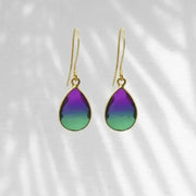Peacock Aura Drop Earrings