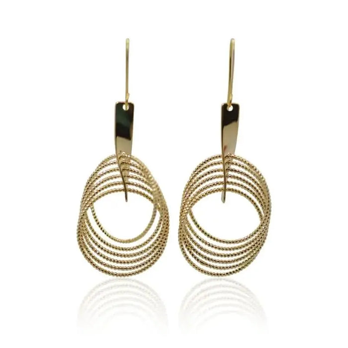 Rock Star Earrings | Fun Dangle Hoop Design - Mystic Soul Jewelry