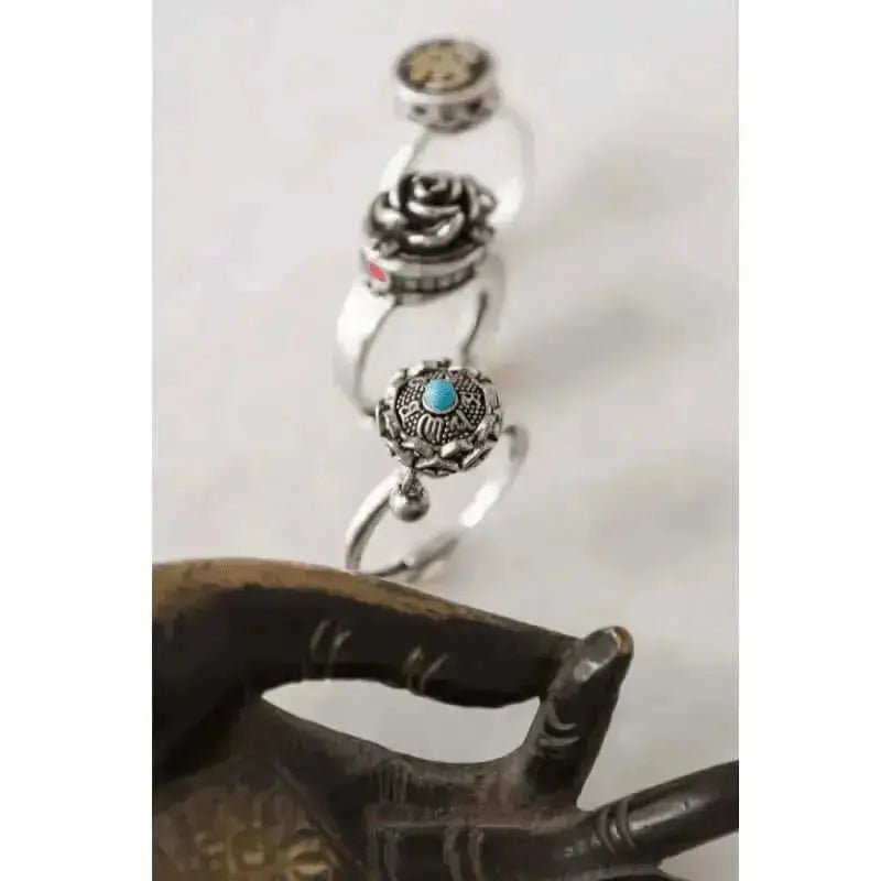 Rose Silver Locket Ring - Mystic Soul Jewelry