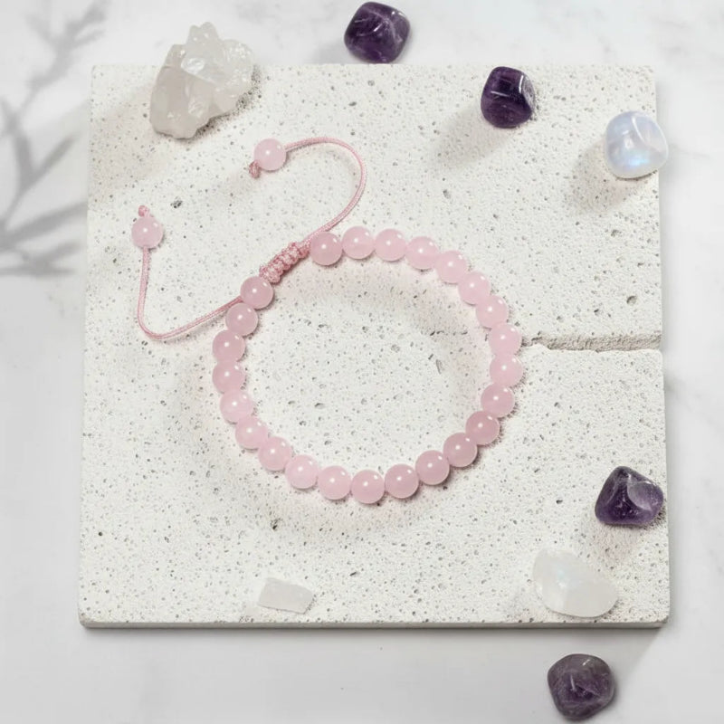 Rose Quartz Heart Chakra Bracelet | Love + Compassion
