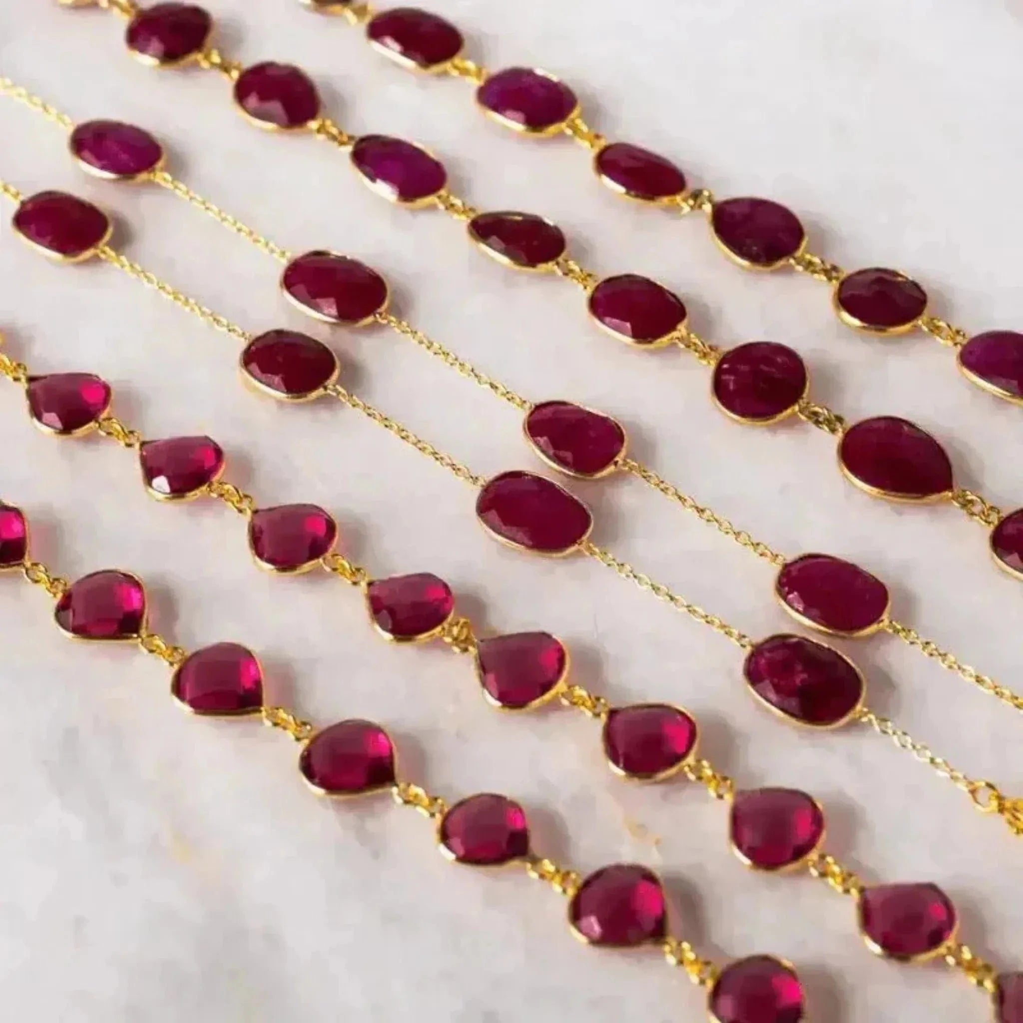 ruby chain necklaces