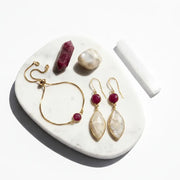 ruby moonstone bracelet earrings