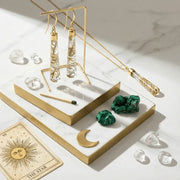 rutilated quartz earrings necklace pendulum 