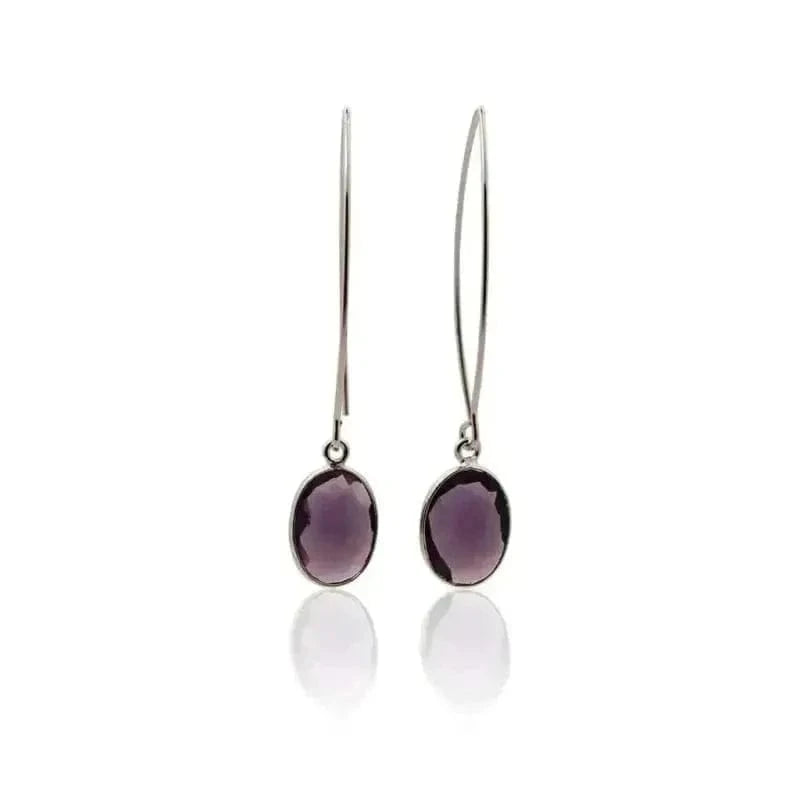 Amethyst Earrings - Hydro Quartz Drops - Mystic Soul Jewelry