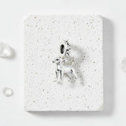 Classic dog charm pendant in 925 sterling silver with zircon — spirit animal jewellery for loyalty