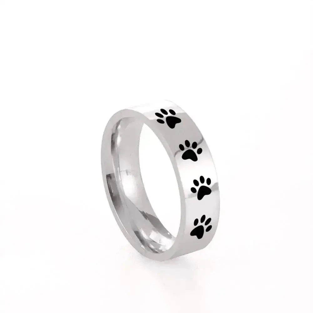 silver paw ring