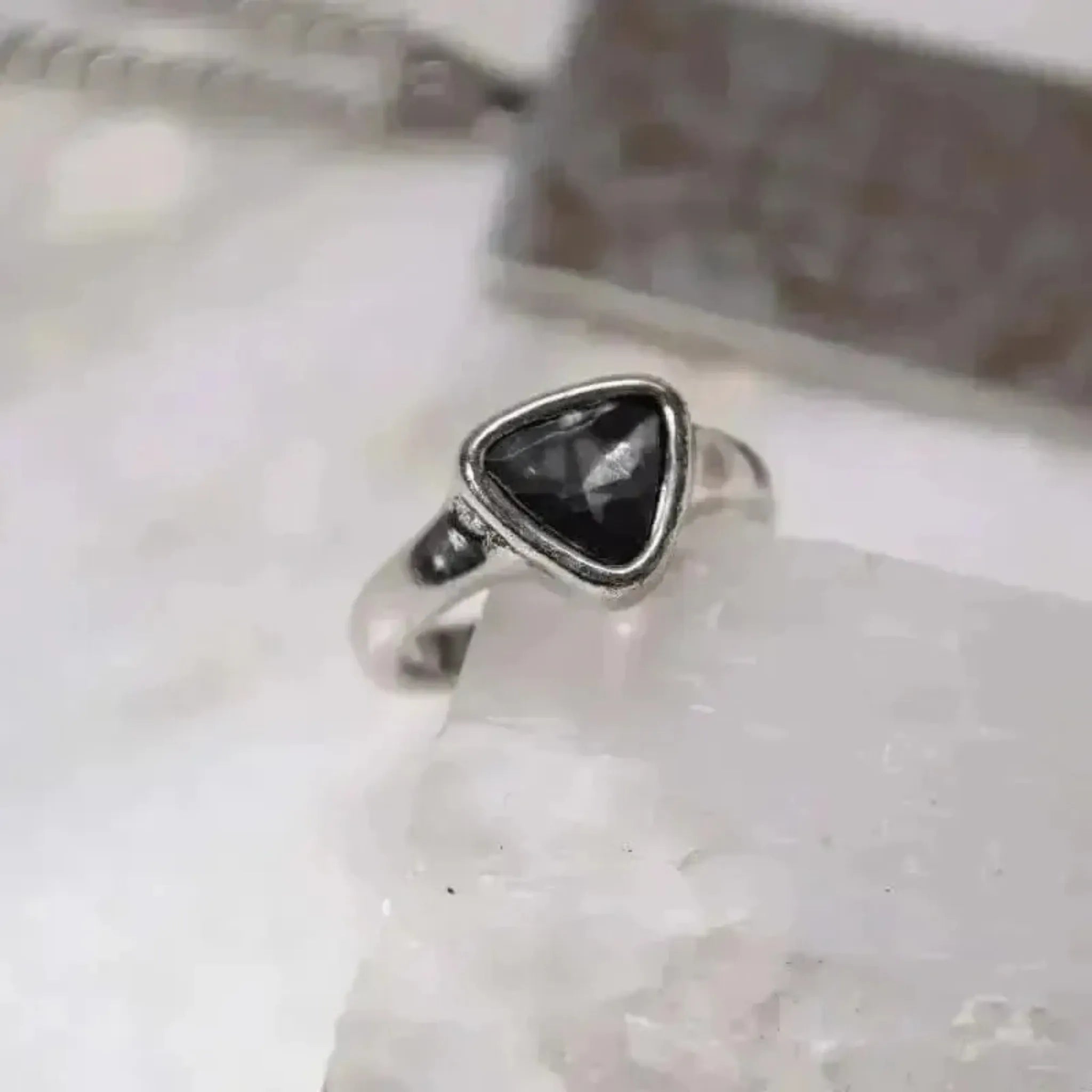 silver grey ring