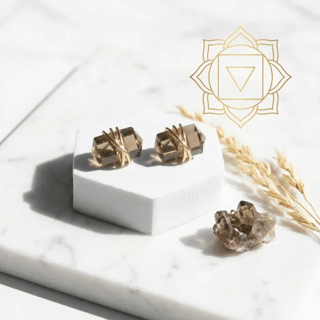 smokey_quartz_stud_earrings_gold