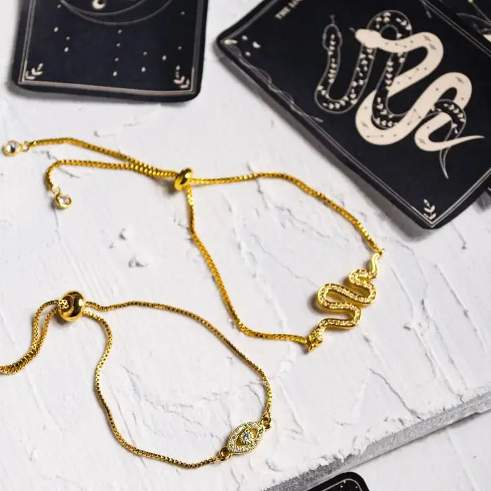Snake Crystal Adjustable Bracelet - Mystic Soul Jewelry
